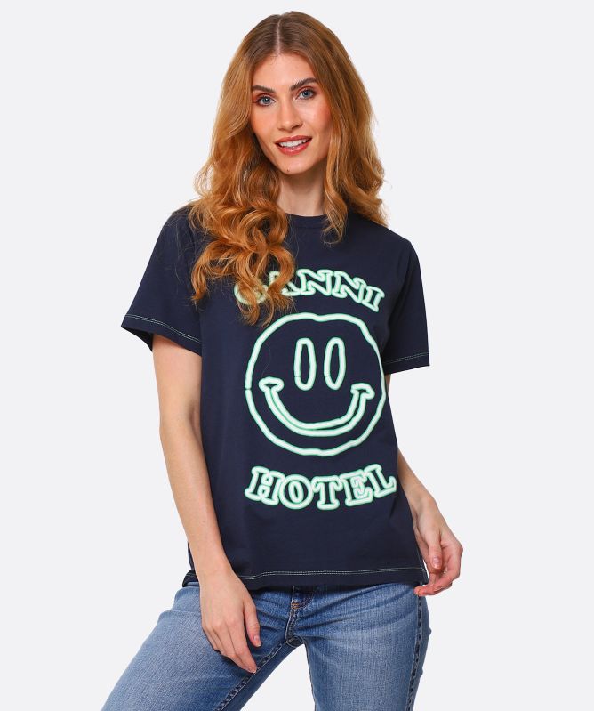 GANNI GANNI Hotel Organic Cotton T-Shirt