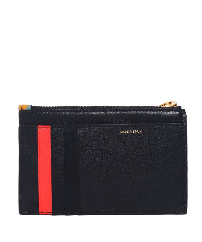 Paul Smith Swirl Print Leather Zip Wallet