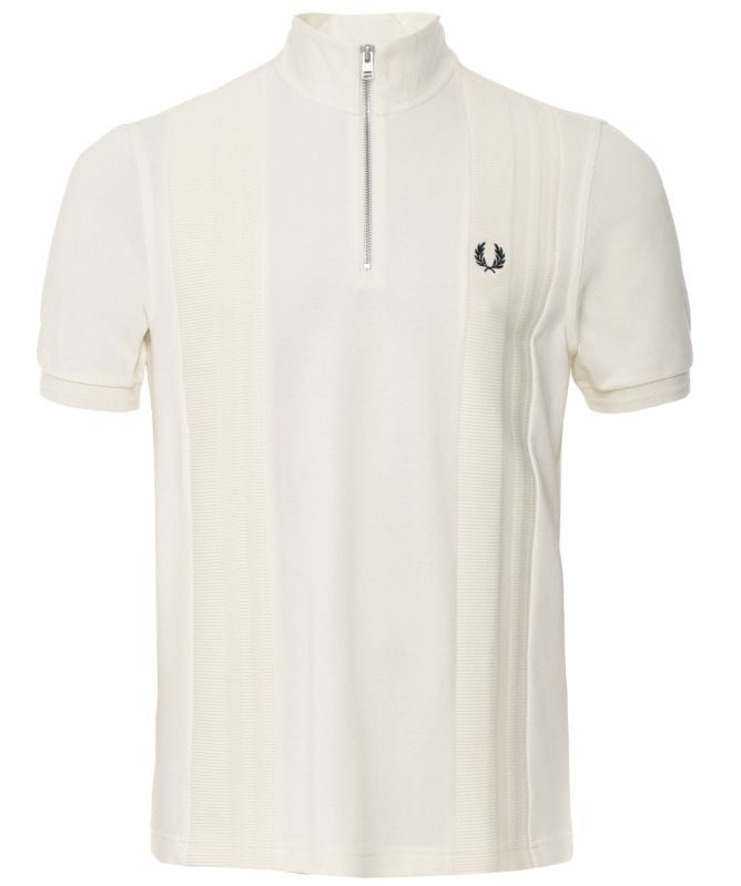 トップス FRED PERRY Ribbed Polo Shirt Fred Perry Textured Knit Striped Polo Shirt | Liberty