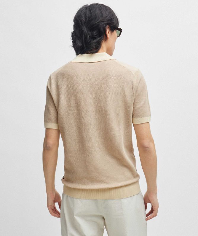 BOSS Knitted Cotton Tempio Polo Shirt
