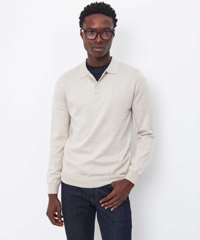 Seinse Knitted Long Sleeve Polo