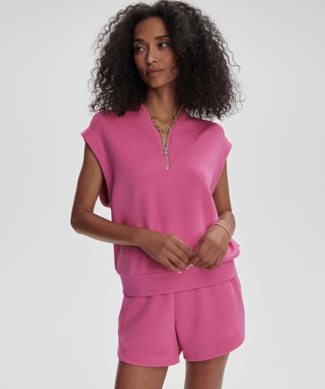 Varley Loretta Half-Zip Sleeveless Sweatshirt