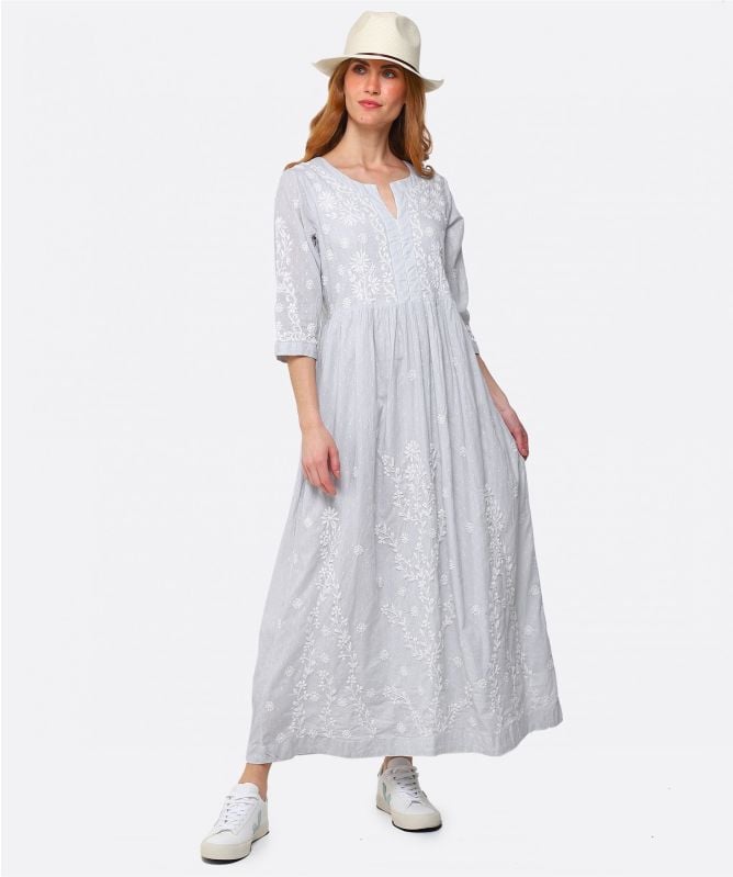 Handprint Dream Apparel Alden Cotton Maxi Dress