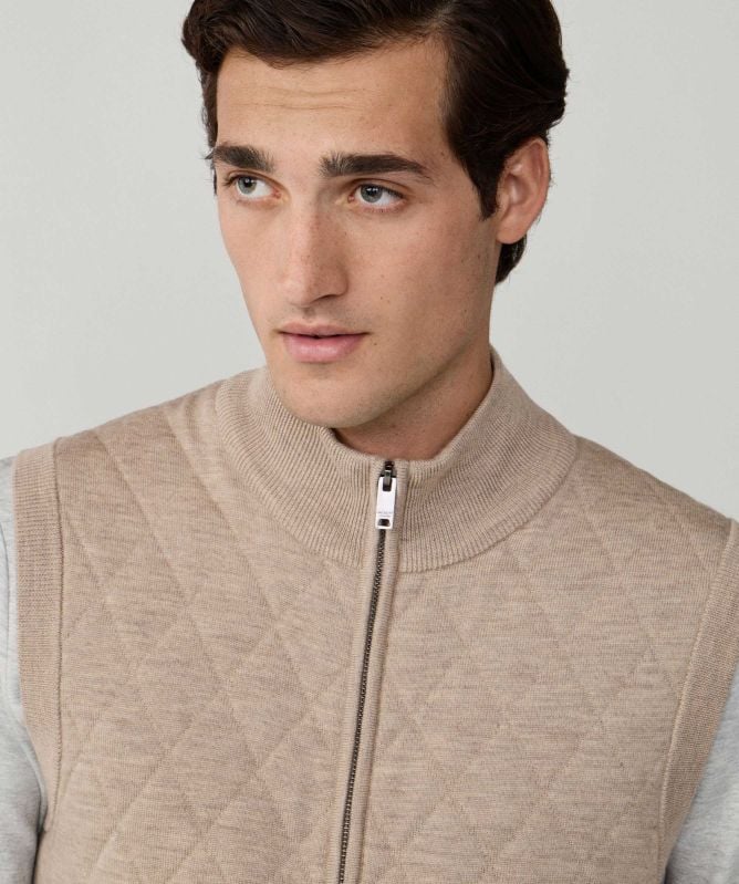 Hackett Quilted Knit Gilet