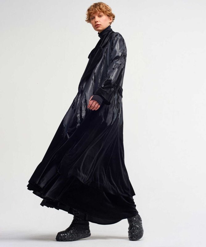 NU London Long Belted Coat