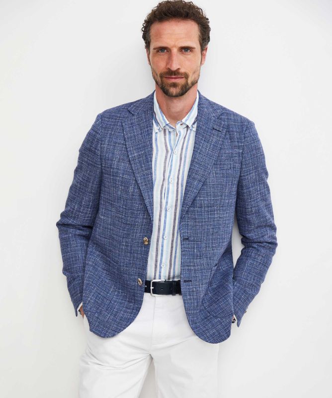 Sand Linen Blend Star Napoli Blazer