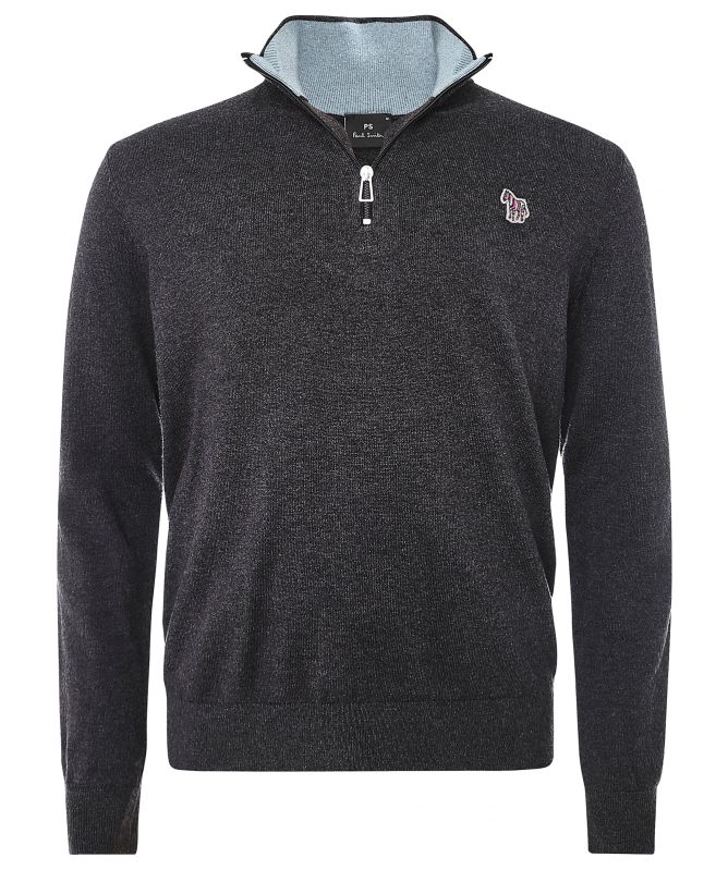 Paul Smith Half-Zip Zebra Sweater