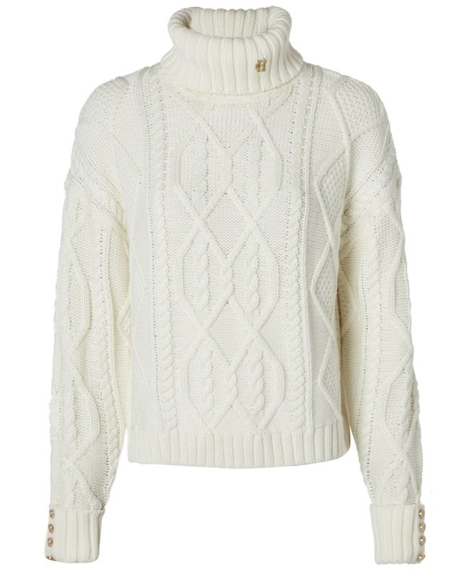 Holland Cooper Noveli Cable Knit Roll Neck Sweater