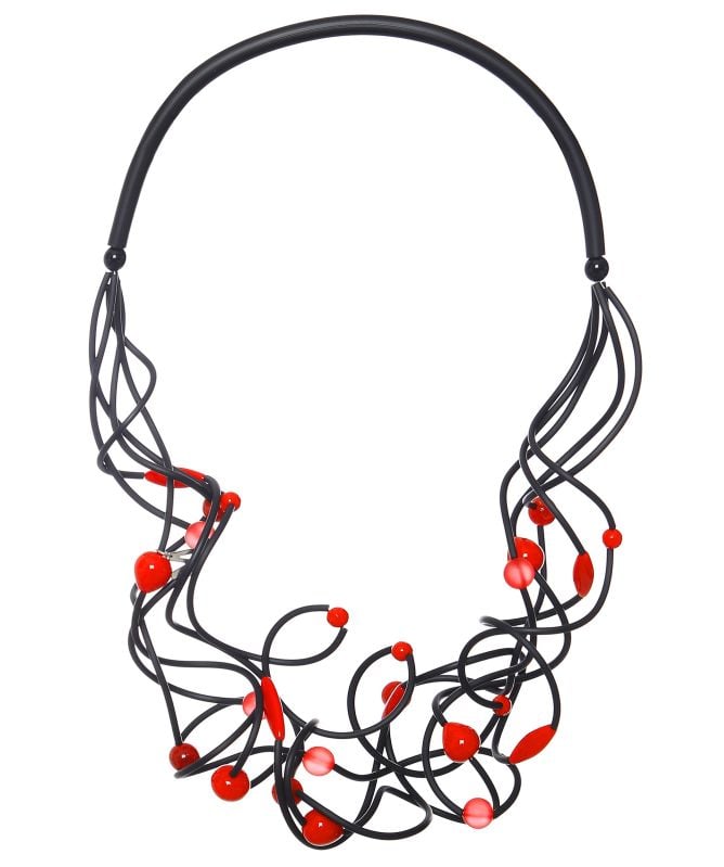 Marte Jewelry Curly Beaded Necklace