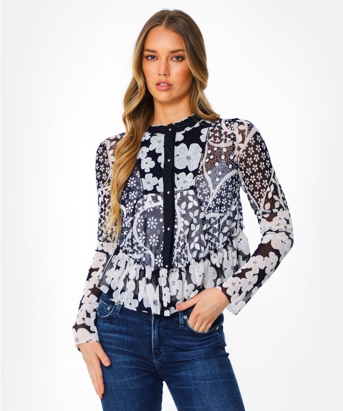High Anywise Floral Top