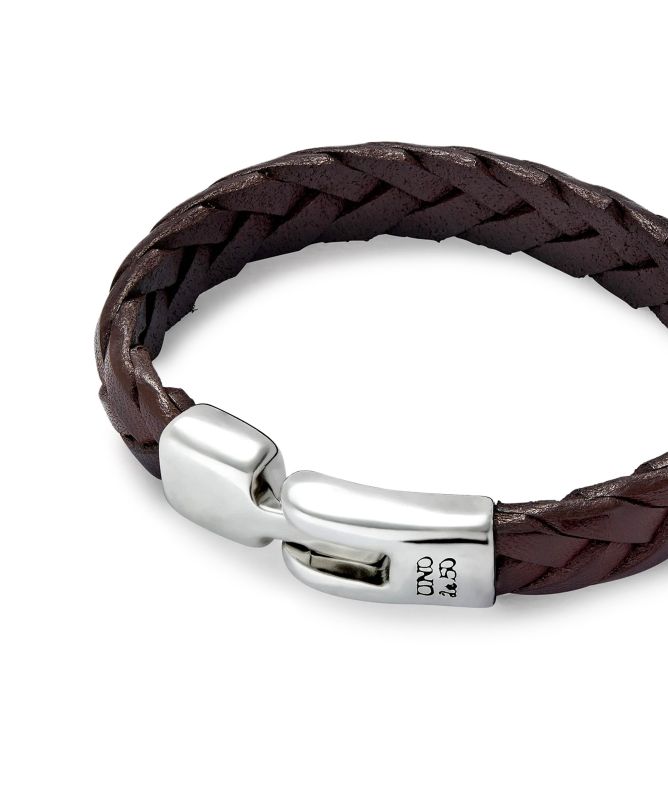 UNOde50 Braided Leather Clasp Bracelet