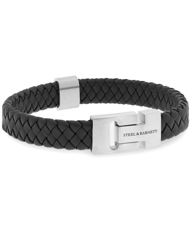 Steel and Barnett Harrison Leather Bracelet