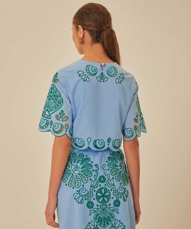 FARM Rio Graphic Richelieu Crop Top