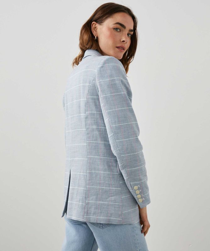 Rails Jac Linen Mix Check Blazer