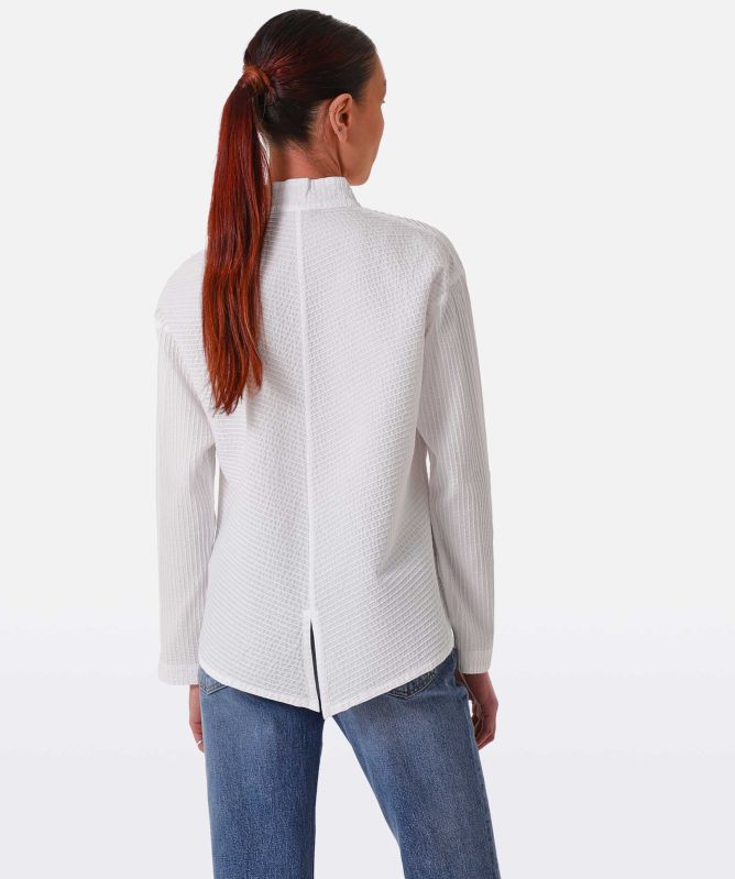 Yaccomaricard Pintuck Pointed Hem Shirt