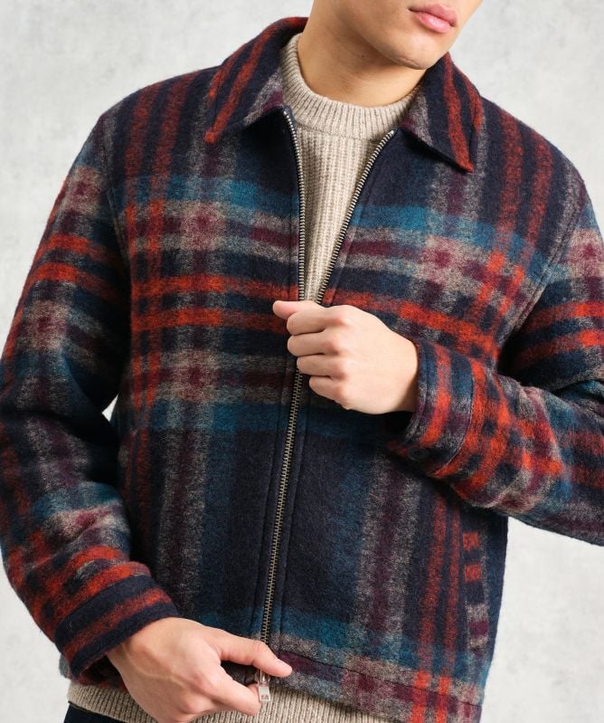 Wax London Wool Check Heath Jacket