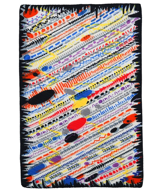 Alexandra Tsoukala Art Pleated Scarf