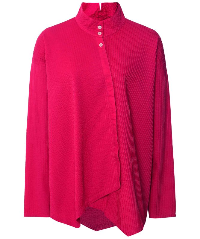 Yaccomaricard Asymmetric Pintuck Shirt