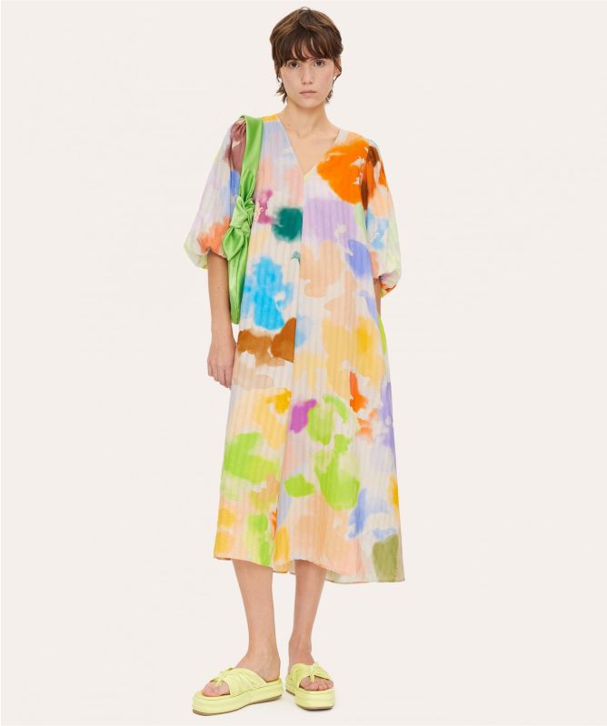 Stine Goya Seersucker Midi Dress