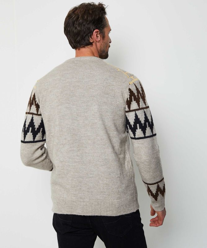 Seinse Crew Neck Jacquard Jumper