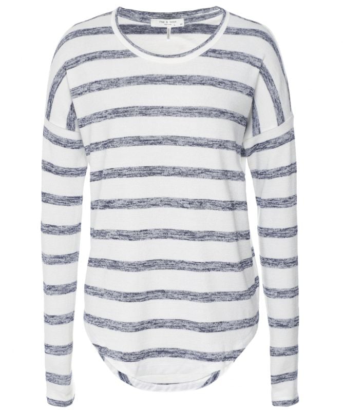 Rag and Bone The Knit Striped Long Sleeve Top