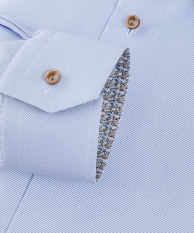 Eton Contemporary Fit Geometric Trim Shirt