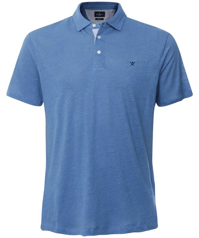 Hackett Linen Seersucker Polo Shirt