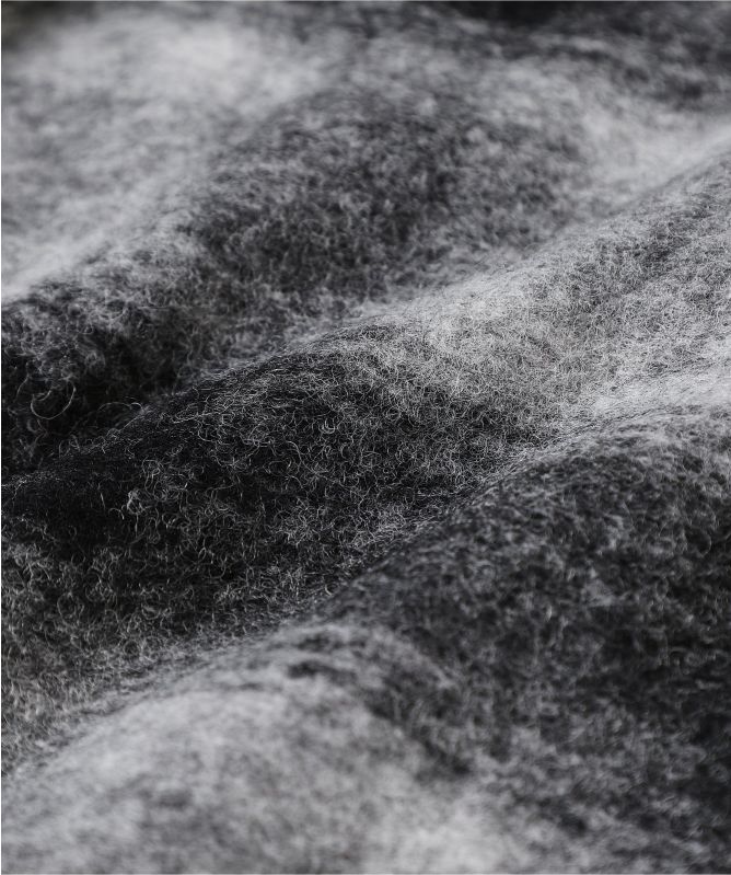 Universal Works Checked Wool Fleece Cardigan 