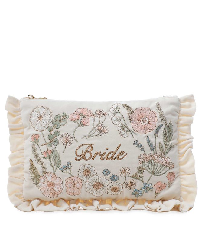 Elizabeth Scarlett Pressed Flowers Bride Pouch