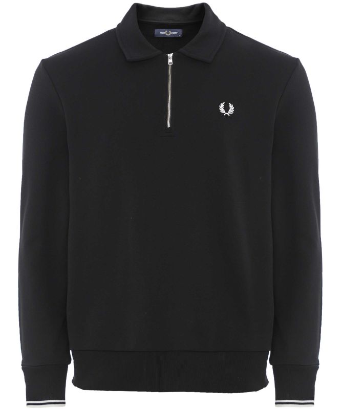 Fred Perry Half Zipper Collared Sweatshirt