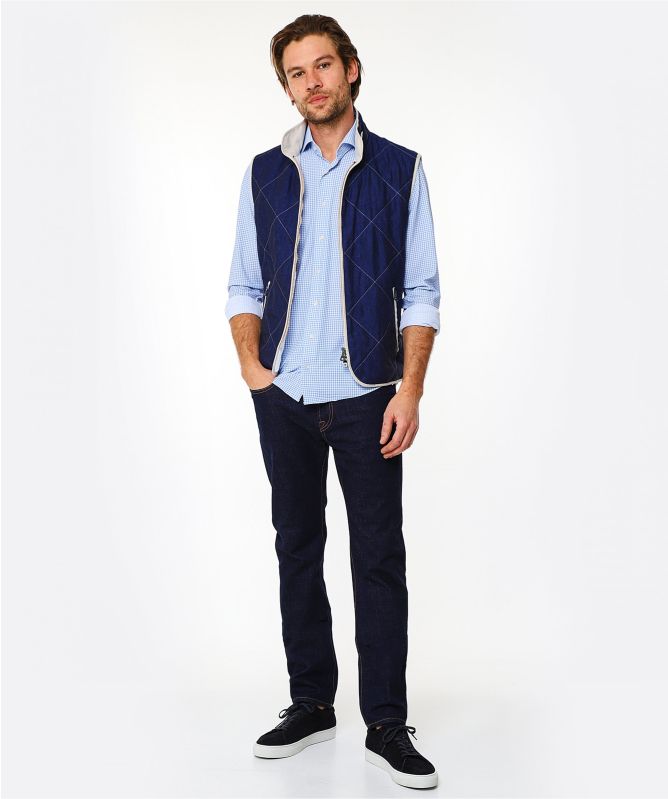 Waterville Linen Diamond Quilted Gilet