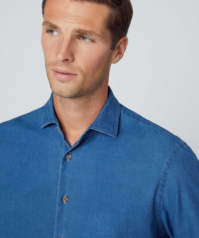 Hackett Classic Fit Denim Shirt