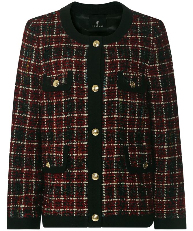 Anine Bing Lydia Plaid Jacket