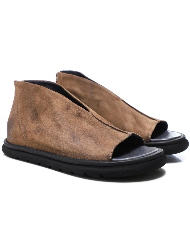 Lofina Flat Suede Open Toe Shoes