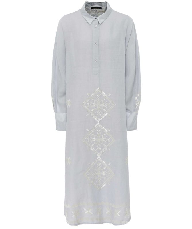 Greek Archaic Kori Lefkada Long Shirt Dress