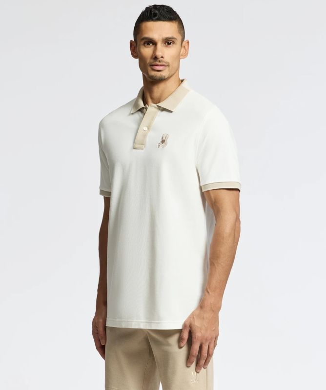 Psycho Bunny New Castle Pique Short Sleeve Contrast Collar Polo Shirt at Hamilton Place in Chattanooga, TN