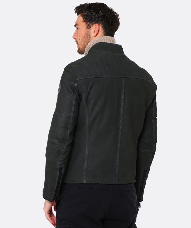 BOSS Slim Fit Leather Jasslo Jacket
