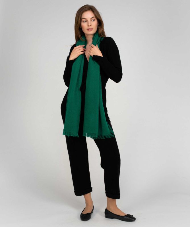 Van Kukil Cashmere Raw Edge Scarf
