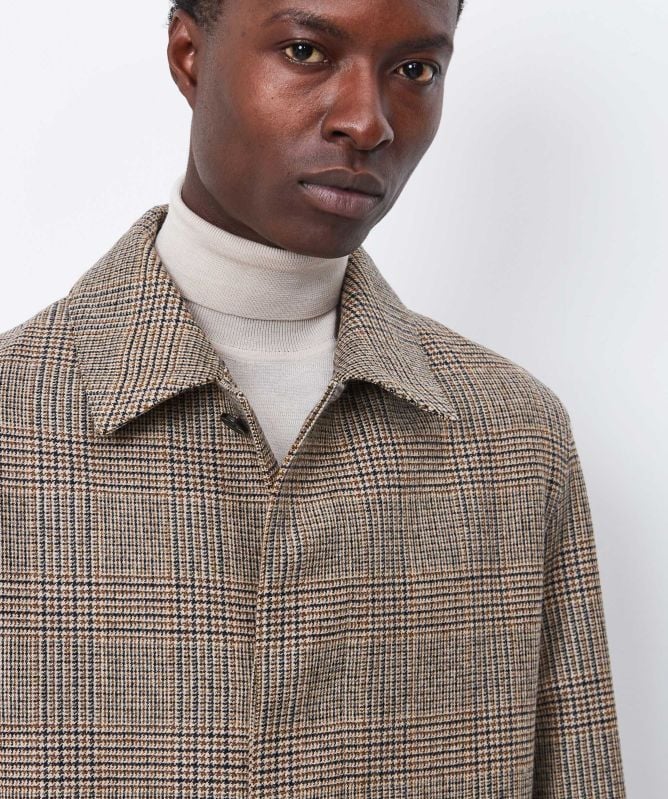 Mackintosh Wool Glencheck Dunkeld Coat