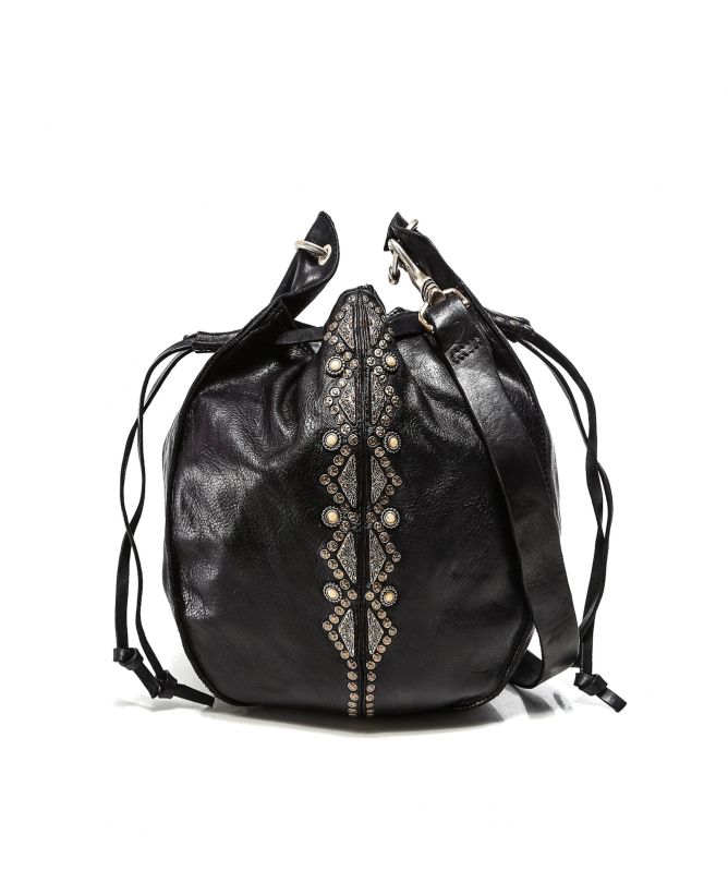 Campomaggi Embellished Leather Bucket Bag
