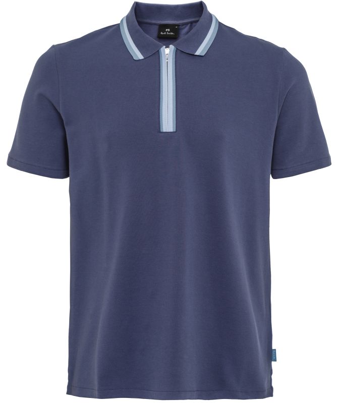 Paul Smith Contrast Tipping Zipper Polo Shirt
