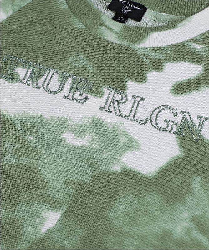 True Religion Tie Dye Crop Sweatshirt