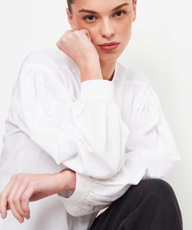 Lurdes Bergada Puff Sleeve Tencel Shirt