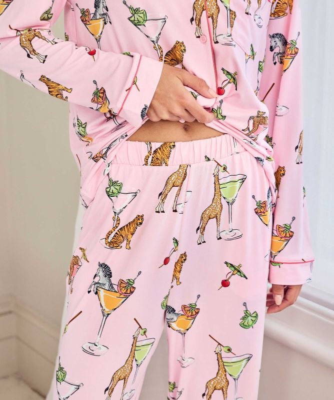 Chelsea Peers Martini Animal Long Pajamas