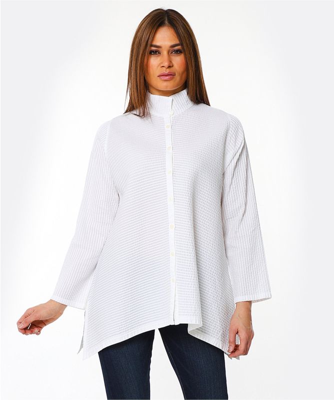Yaccomaricard Cotton Pintucked Shirt
