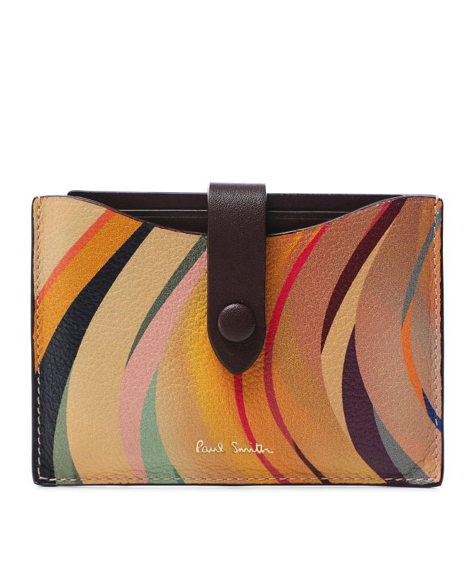 Paul Smith Dusky Swirl Leather Pull-Out Card Holder