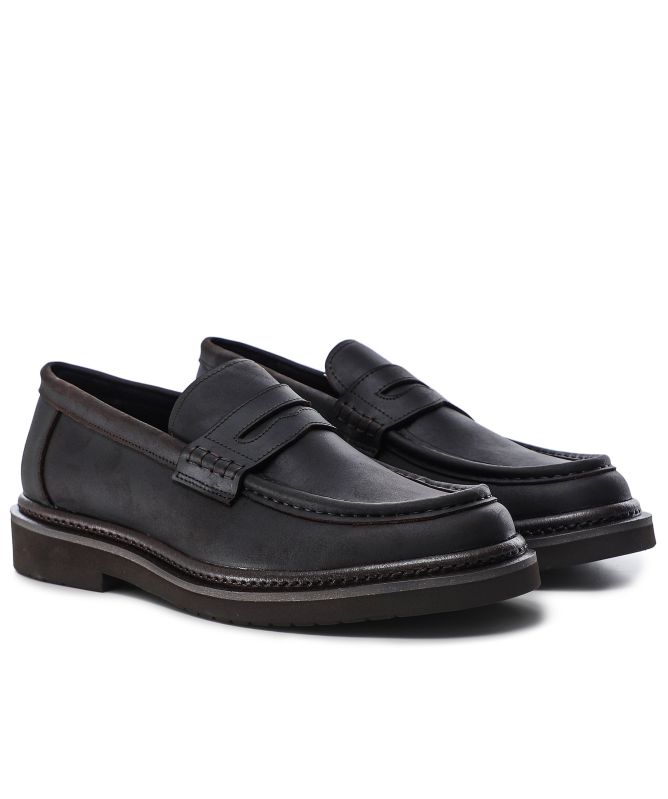 Ahler Leather Penny Loafers