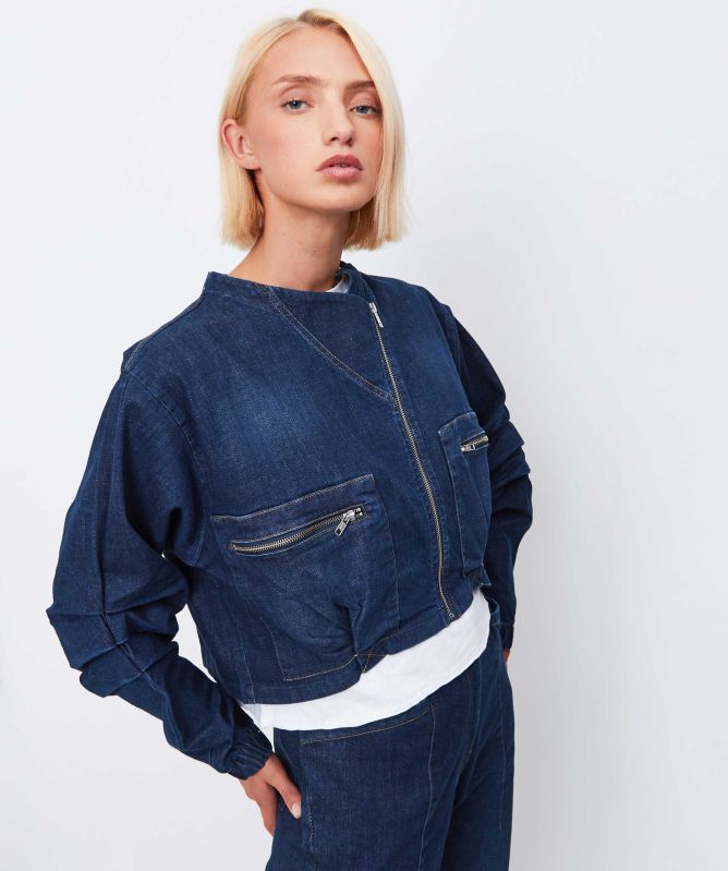 Lurdes Bergada Cropped Denim Jacket