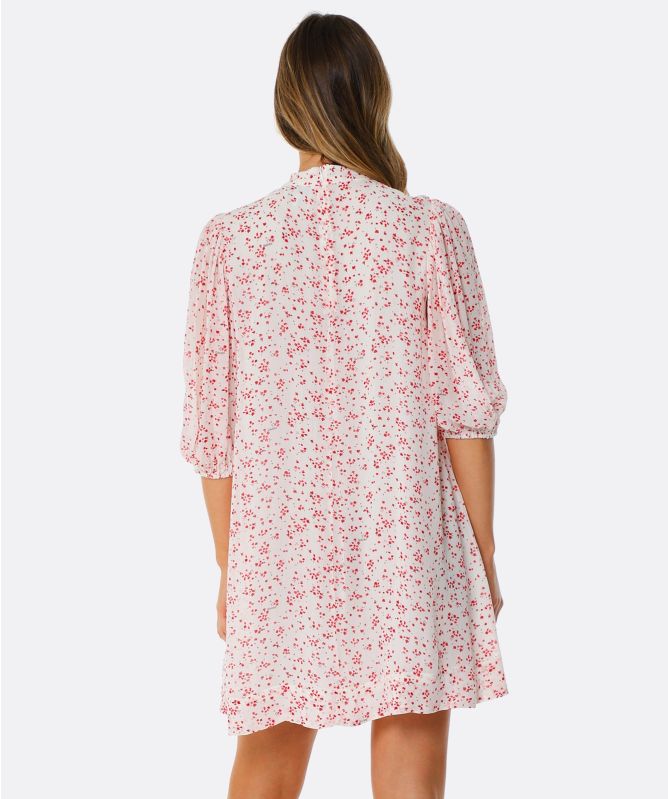 GANNI Printed Georgette Mini Dress