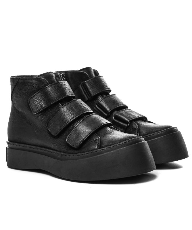 Lofina Velcro Strap Ankle Boots